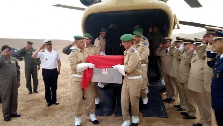 جنازة عسكرية وشعبية لجثمان شهيد الجيش بتاونات