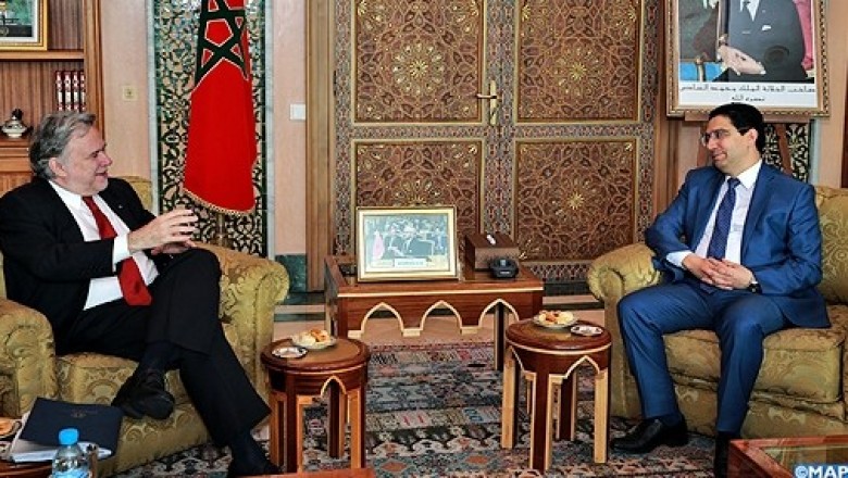 مباحثات في الرباط  بين السيد ناصر بوريطة  و  وزير الدولة اليوناني للشؤون الأوروبية، جيورجيوس كاتروغالوس حول سبل تعزيز التعاون الثنائي بين المغرب و اليونان 